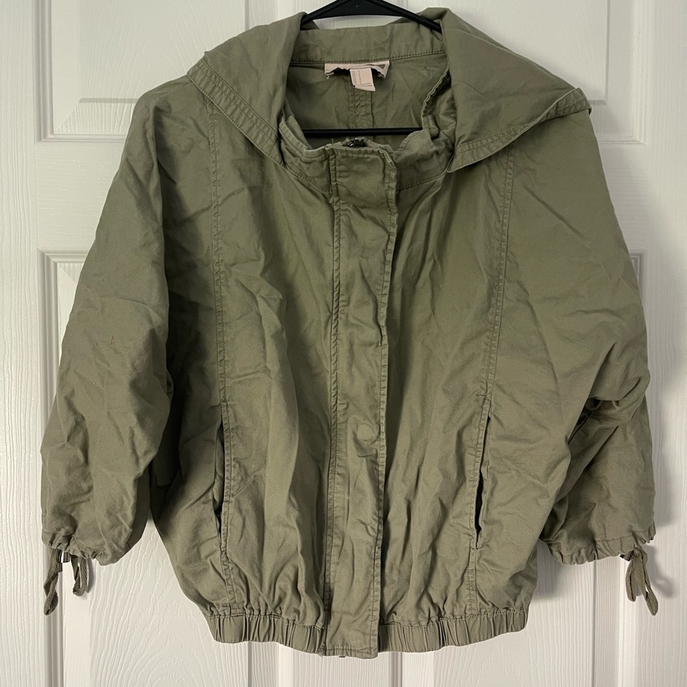 Forever 21 Khaki Green Hooded Jacket
